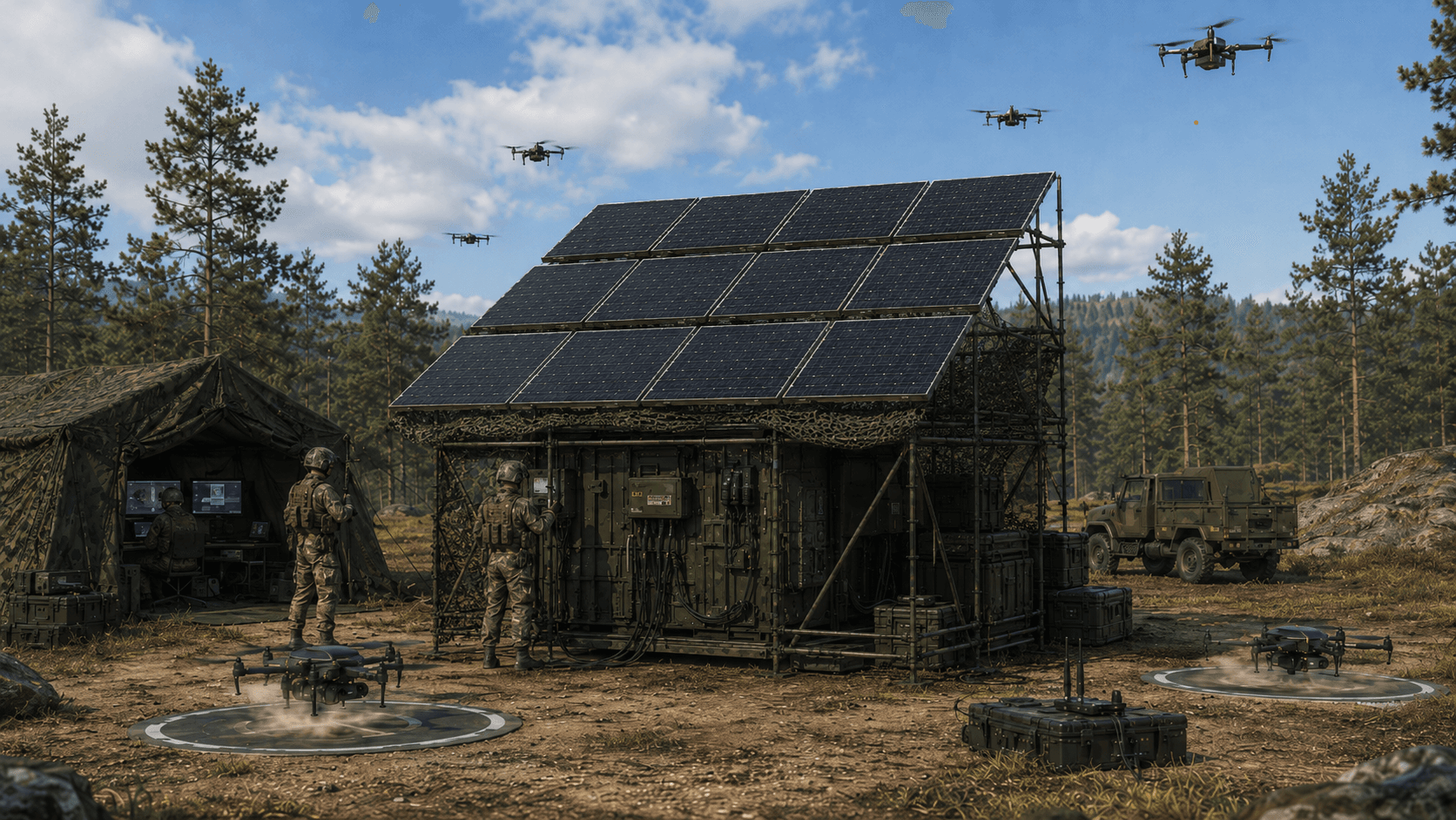 Scaffvolt Defence — mobiele veldopstelling